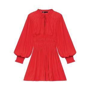 Maje Red Long Sleeve Dress